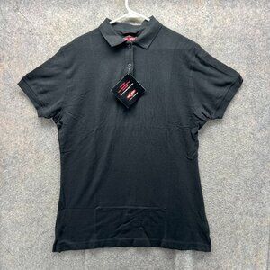 Tru Spec Polo Shirt Women XL Black Casual Cotton  Double Pique Performance